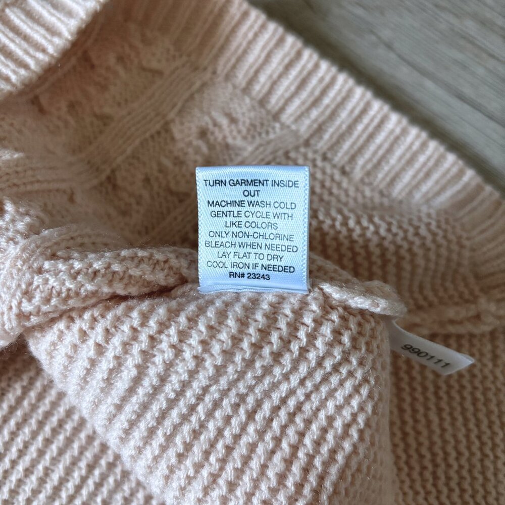 New York & Company Half Zip Light Pink Sweater Womens Medium Preppy Old Money - Picture 9 of 12